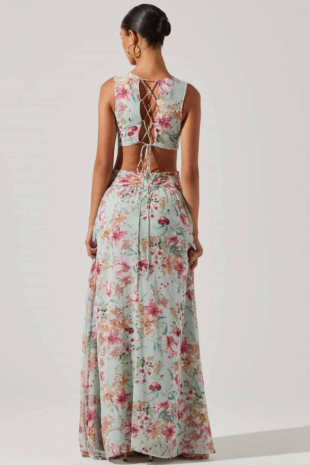 luchtige maxi-jurk met bloemenprint