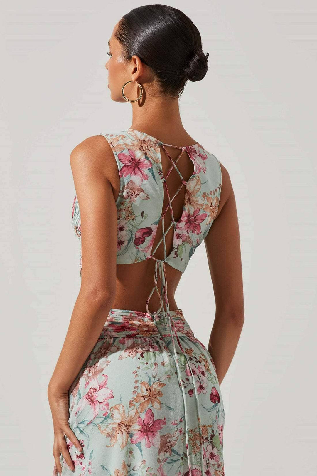 luchtige maxi-jurk met bloemenprint