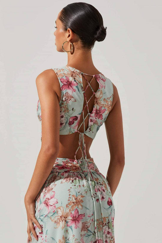 luchtige maxi-jurk met bloemenprint