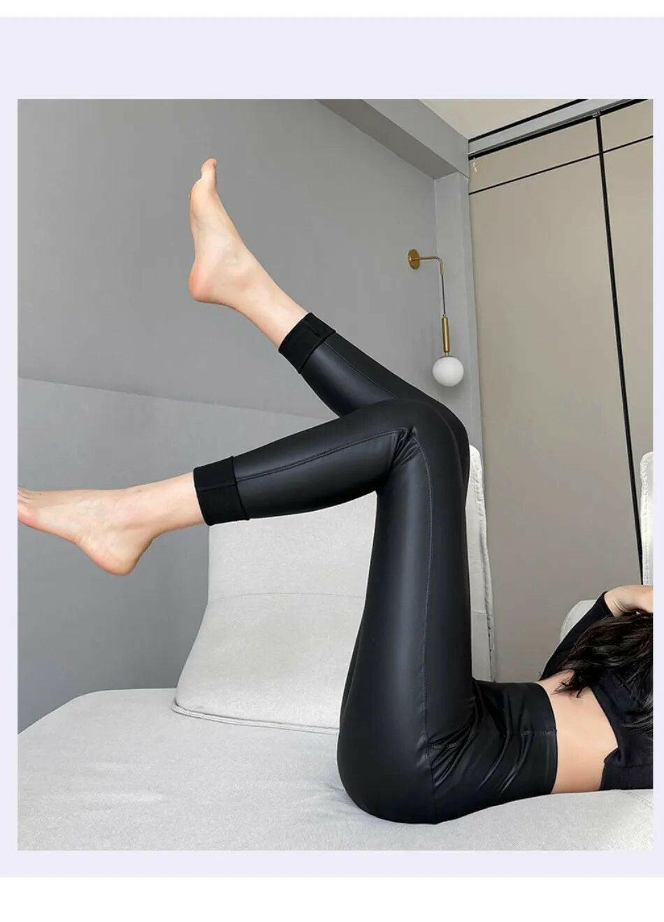 Heidi-Mode | Knöchellange Vegane Lederleggings