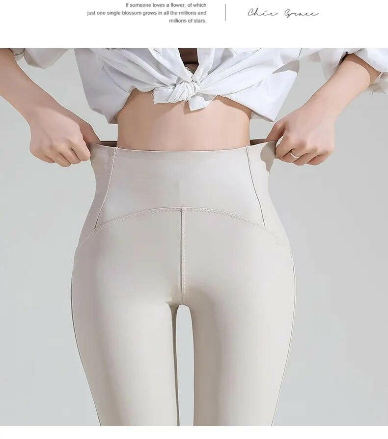 Heidi-Mode | Knöchellange Vegane Lederleggings