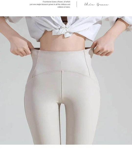 Heidi-Mode | Knöchellange Vegane Lederleggings