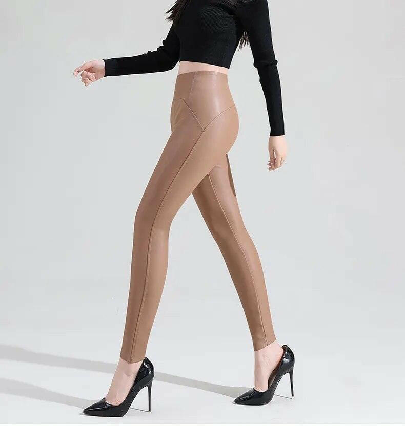 Heidi-Mode | Knöchellange Vegane Lederleggings