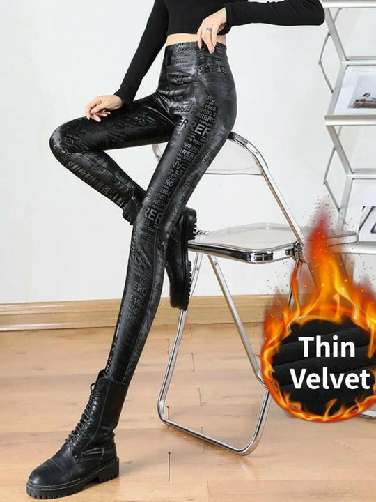 Heidi-Mode | Knöchellange Vegane Lederleggings