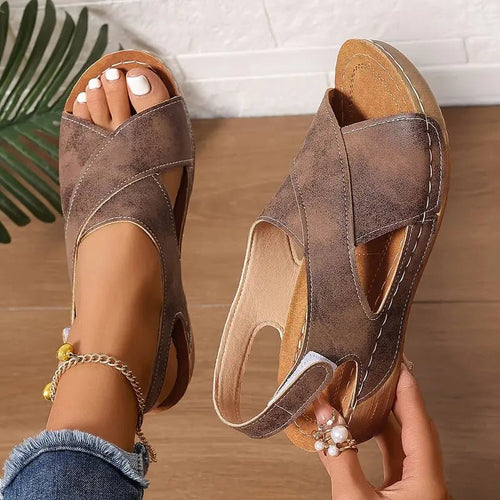 Heidi-Mode | Stilvolle Vintage Keilsandalen