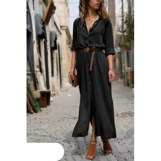 Heidi-Mode | Lässiges Hemdkleid Mit Knöpfen