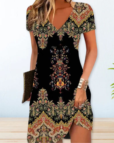 Heidi-Mode | Kurzärmeliges Sommerkleid für Frauen