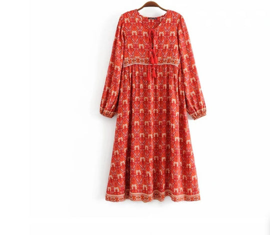 Heidi Mode | Kleid mit böhmischem Print