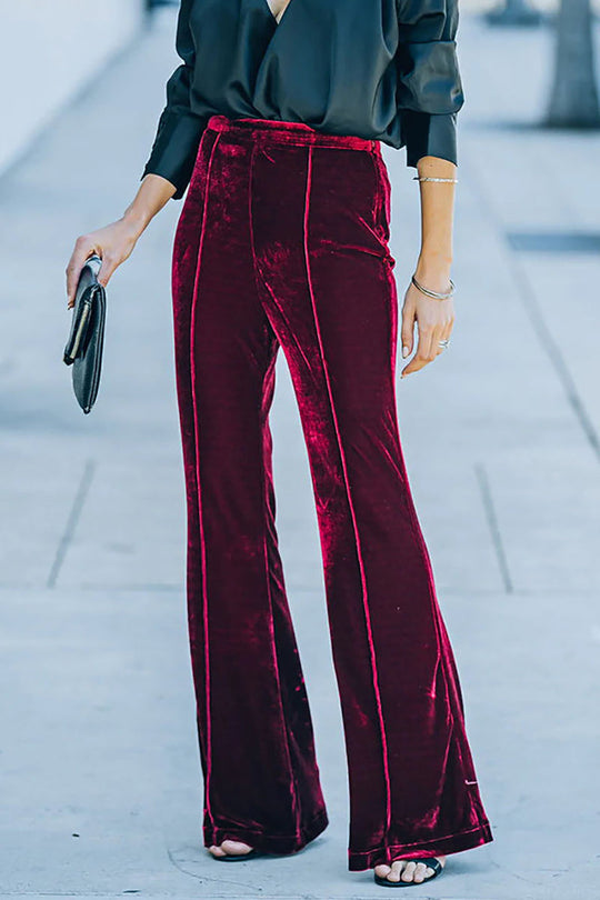 Heidi-Mode | Munter Velours Nahtlose Flare Hosen