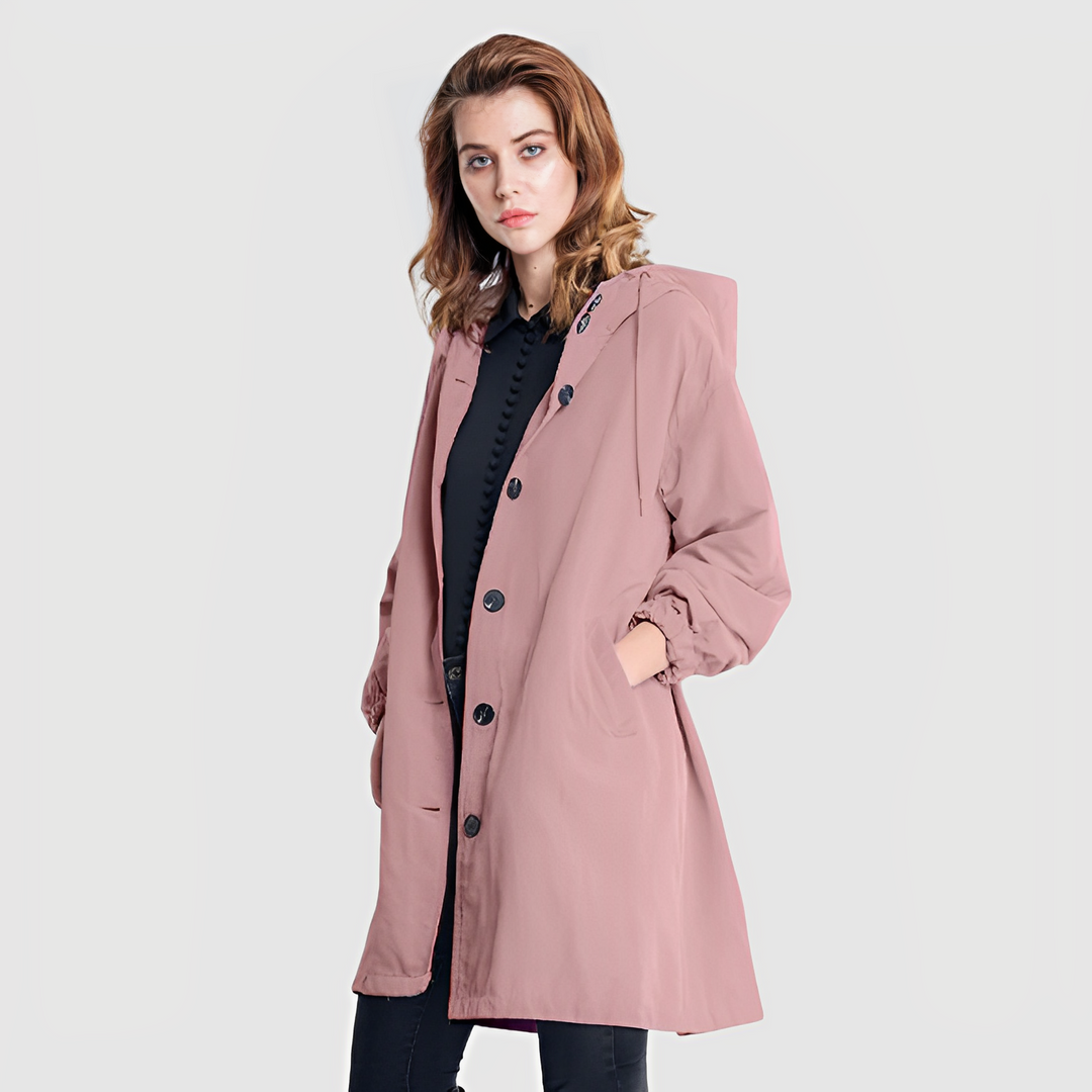 Heidi-Mode | Wasserdichte Regenjacke mit Kapuze für Damen