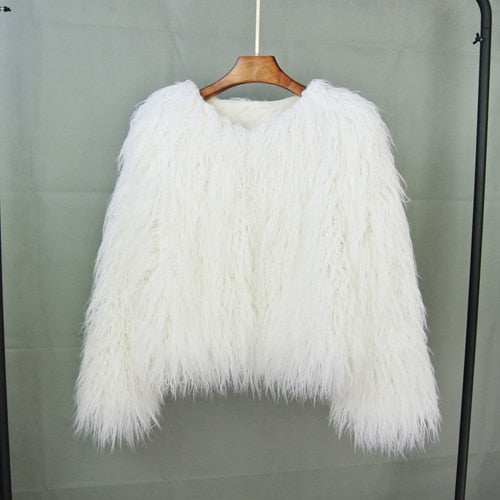 Heidi-Mode | Eleganter Warmer Kunstpelzmantel Für Herbst Und Winter