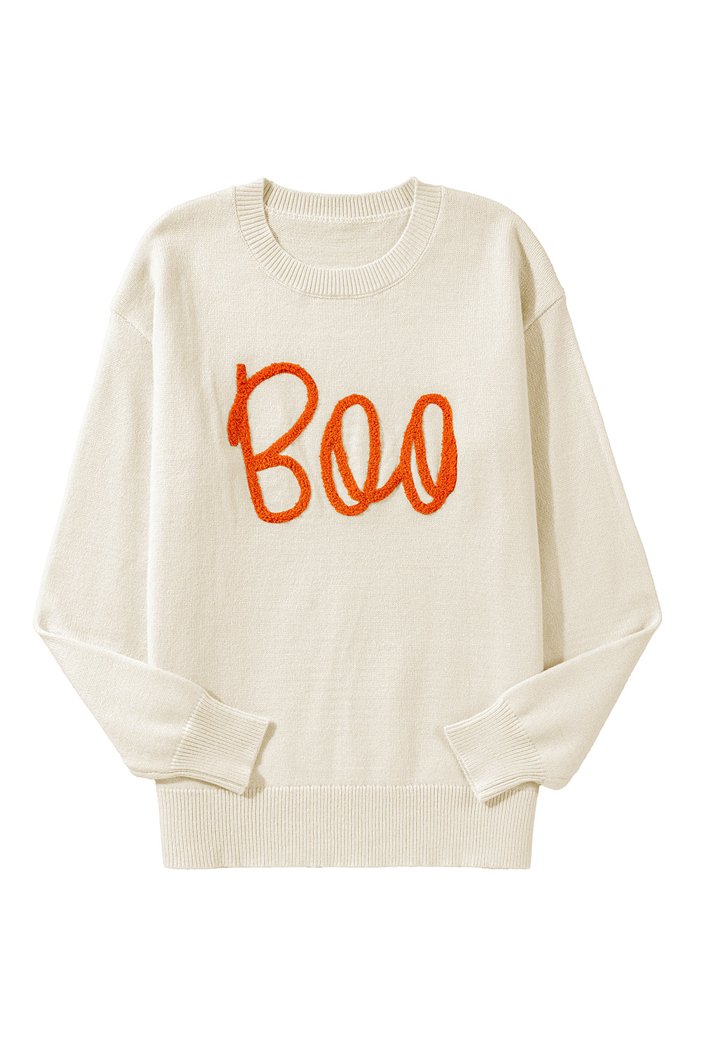 Boo Strickmuster Gerippter Rand Drop Shoulder Pullover