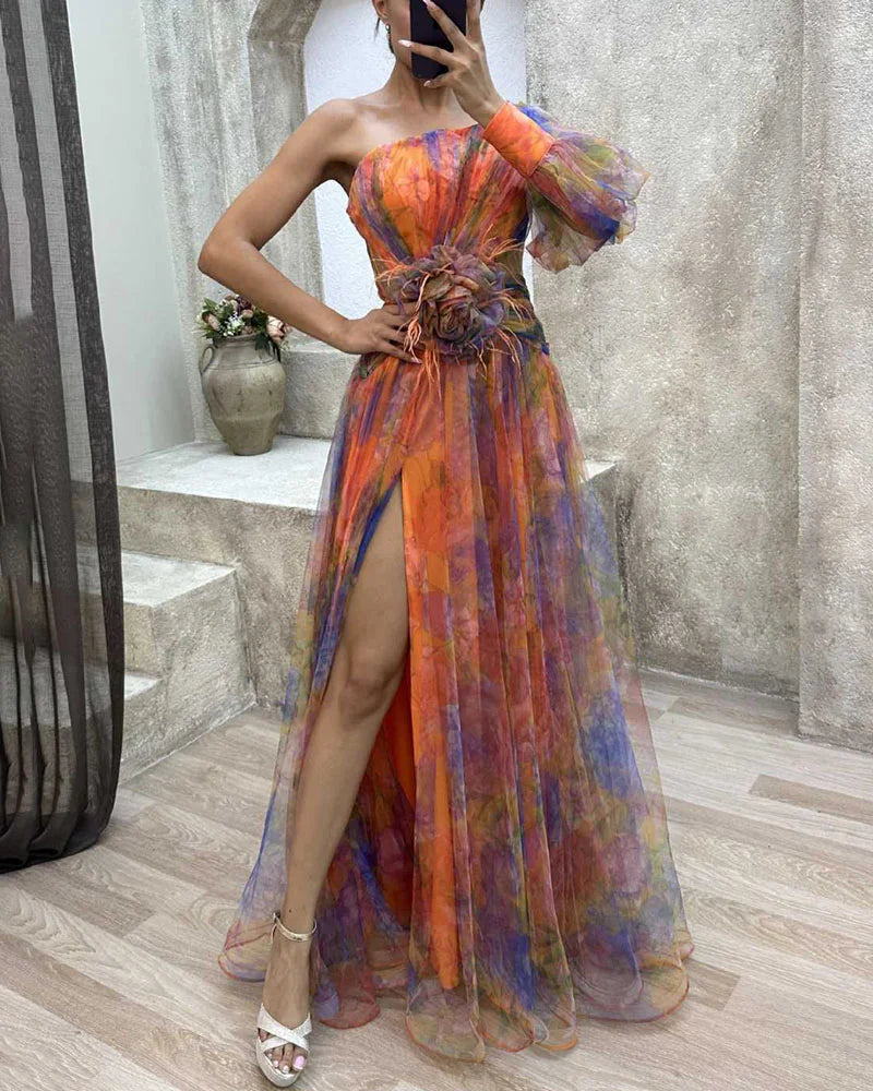 Heidi-Mode | Elegantes Festliches Asymmetrisches Kleid