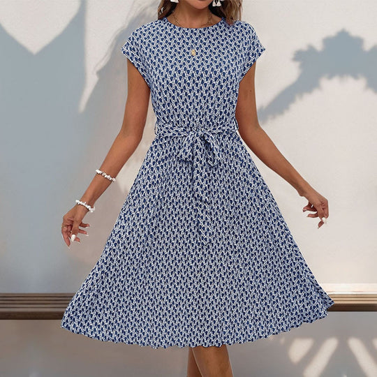 Heidi Mode | Plissee-Kleid mit geometrischem Print