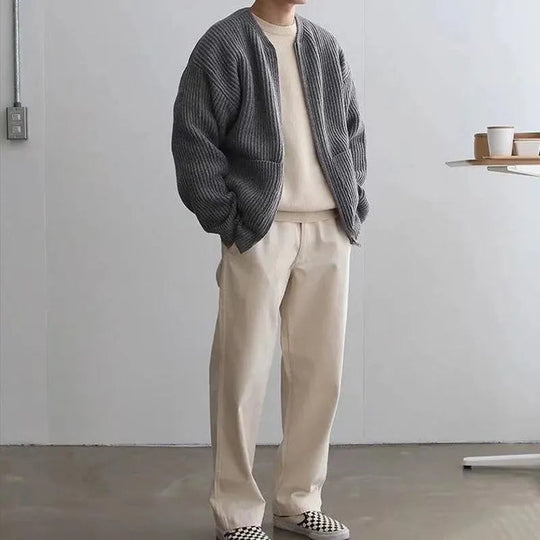 Heidi-Mode | Herren Strickjacke mit Reißverschluss