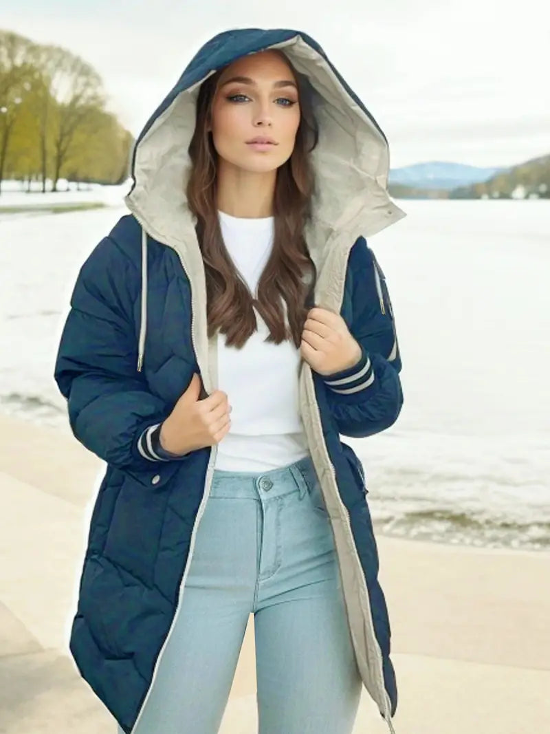 Heidi-Mode | Manteau Avec Capuche Et Fermeture Éclair Pour Femmes