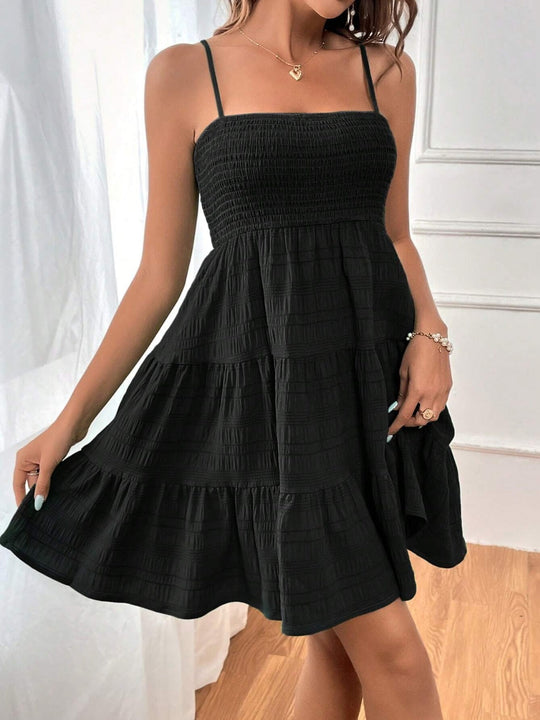 Heidi-Mode | Rüschentiered Ärmelloses Minikleid