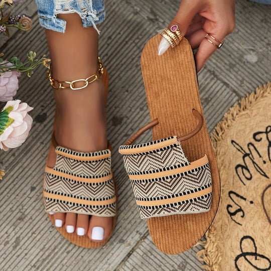 Heidi-Mode | Atmungsaktive Leichte Sommer Lipper für Frauen, Leichte Slidesandalen
