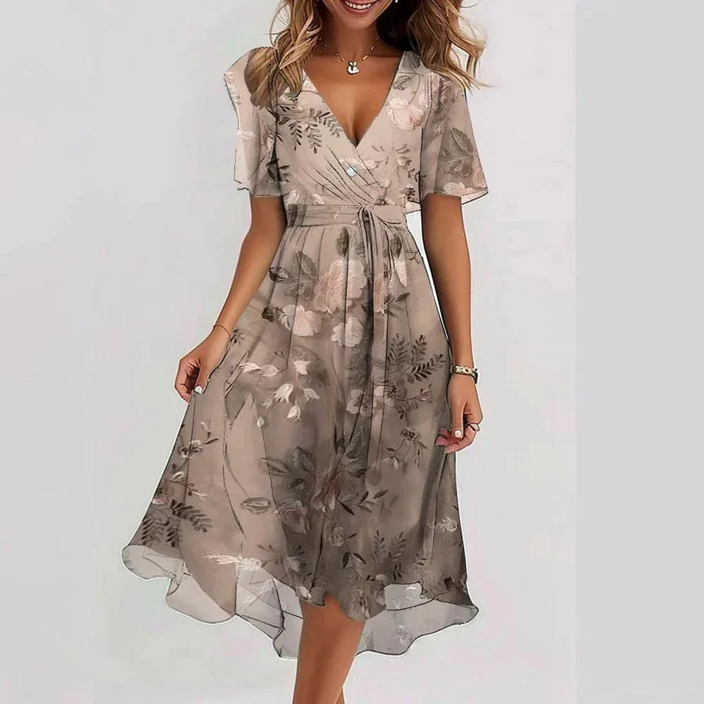 Heidi-Mode | Luftiges Chiffonkleid mit Print