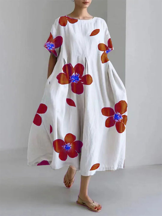 Heidi-Mode | Lässiges Lockeres Blumen Elegante Sommerkleider Damen Elegante Sommerkleider Damen