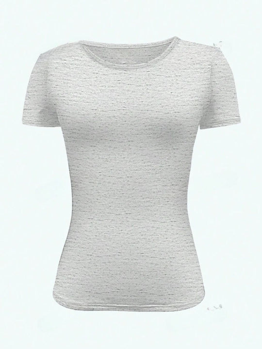 Heidi-Mode | Rundhalsausschnitt Kurzarm T-Shirt