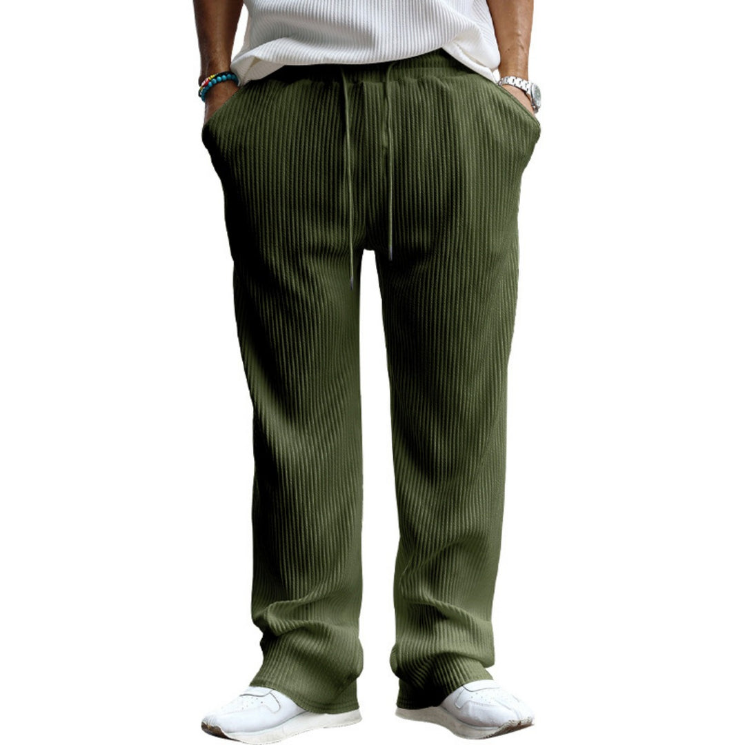Heidi Mode | Dropping Gestreifte Hose mit hoher Taille und weitem Bein