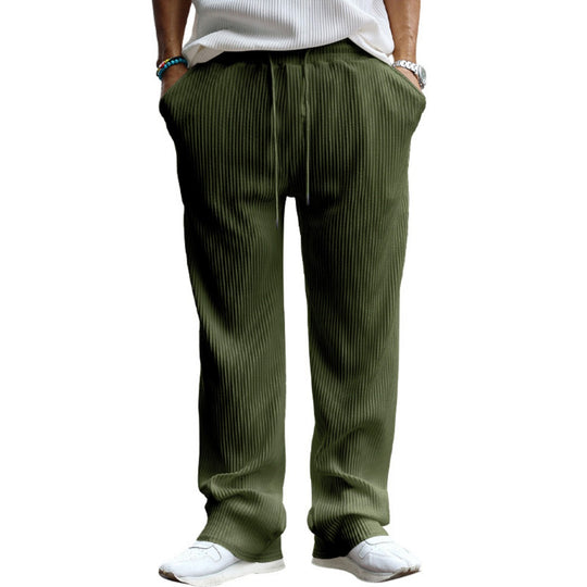 Heidi Mode | Dropping Gestreifte Hose mit hoher Taille und weitem Bein