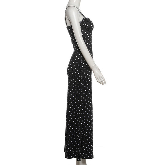 Heidi Mode | Kleid mit gepunkteten Strapsen mit Neckholder