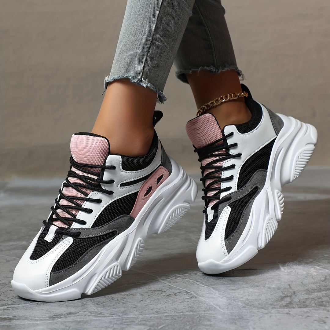 Heidi-Mode | Dicke Sohle Stoßdämpfende Chunky Sneakers für Frauen