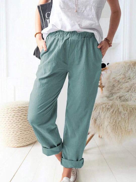 Heidi-Mode | Leinenhose mit Gummizug Bequem & Stilvoll