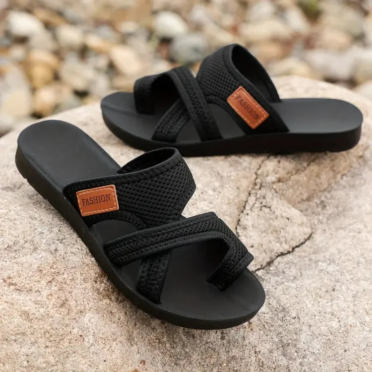 Slip-on-Sandalen aus perforiertem Mesh