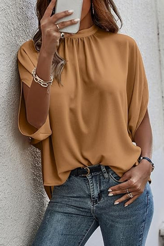 Heidi-Mode | Bindeback Schlitz Halbarm Bluse