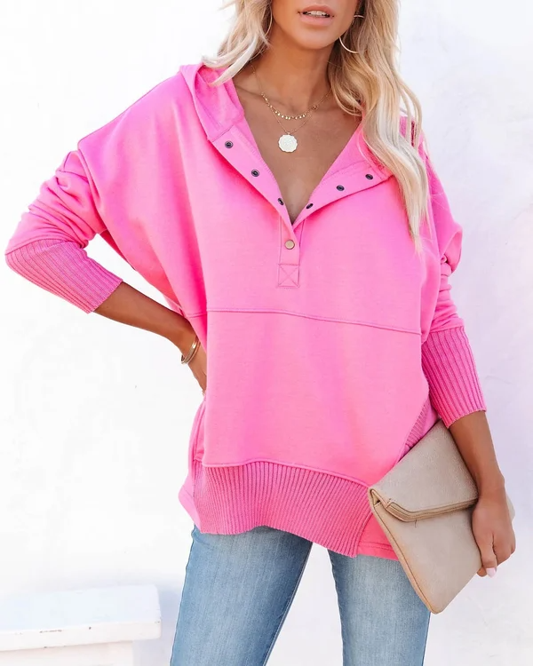 Heidi-Mode | Dames Hoodie Met V Hals