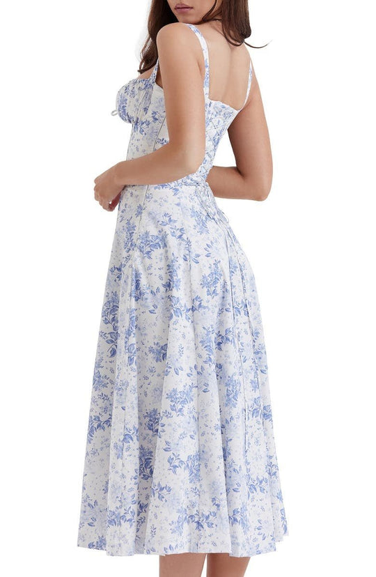 Heidi-Mode | Blumen Kleid mit Korsett