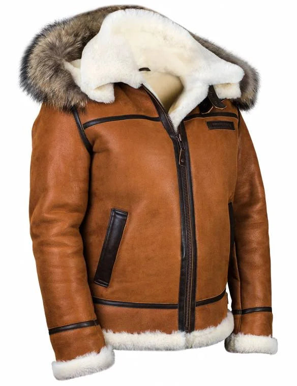 Heidi-Mode | Schaffelljacke Mit Fellkapuze