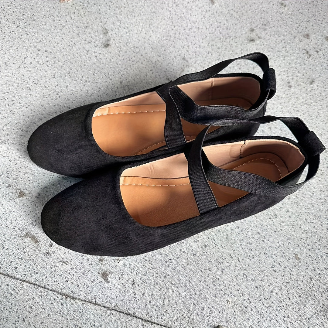 Heidi-Mode | Einfache Damen Ballerinas aus Atmungsaktivem Samt