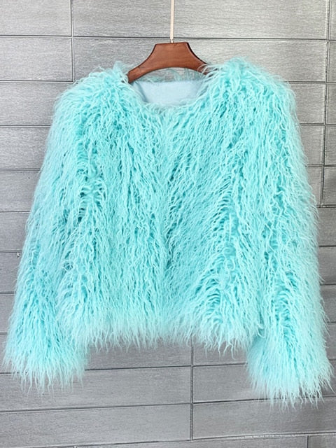 Heidi-Mode | Eleganter Warmer Kunstpelzmantel Für Herbst Und Winter