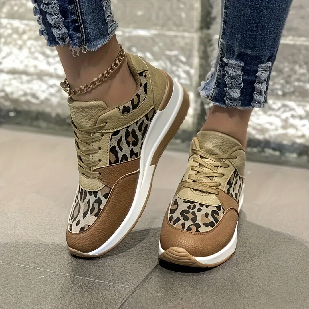 Heidi-Mode | Damen Sneaker mit Leopardenmuster
