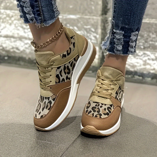 Heidi-Mode | Damen Sneaker mit Leopardenmuster