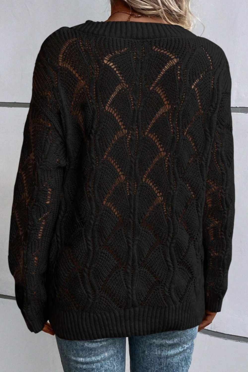 Heidi-Mode | Offene Sommer Strickjacke Damen mit Langen Ärmeln