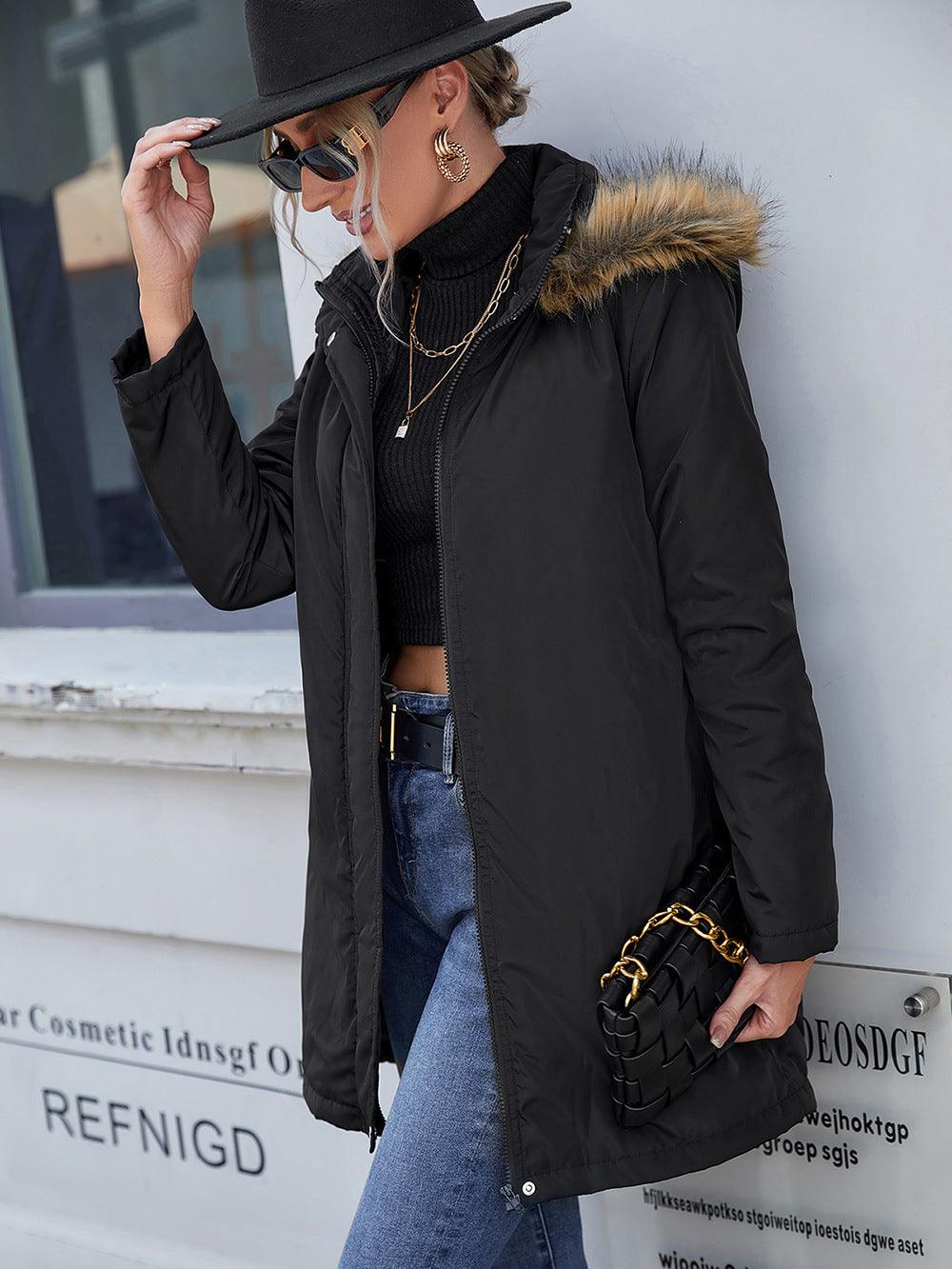 Heidi-Mode | lässige gesteppte Kapuzenwindjacke