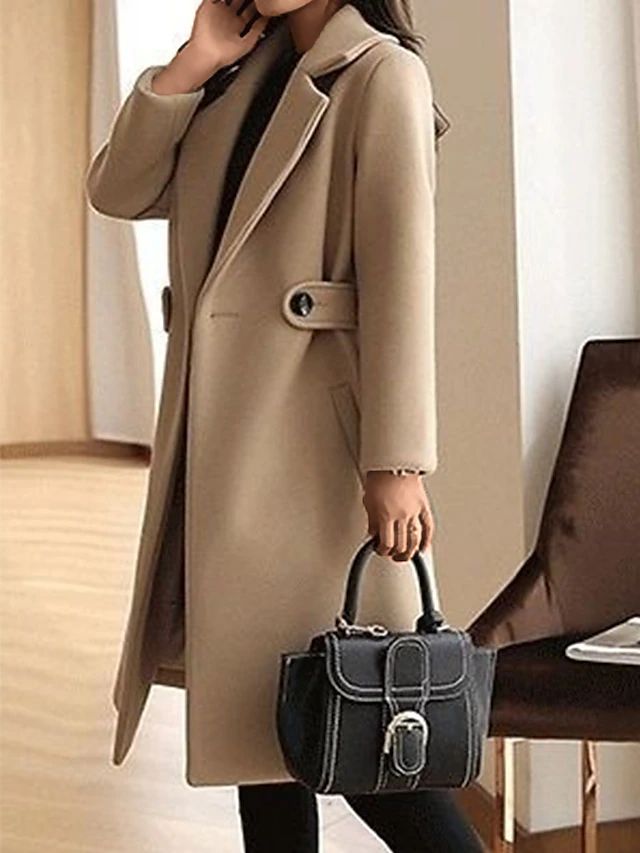 Heidi-Mode - Winter Wollmantel Gürtel Slim