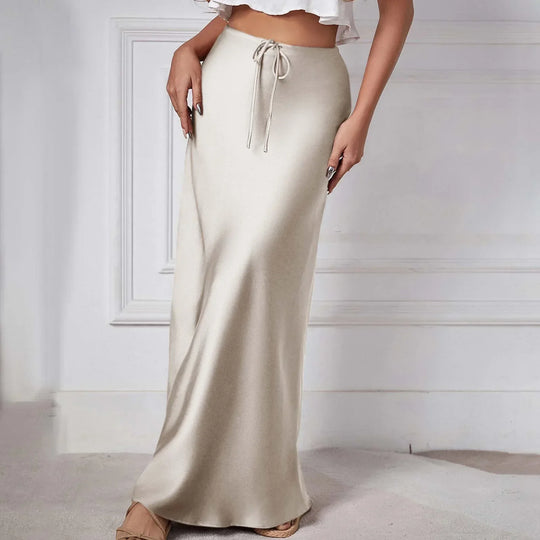 Heidi-Mode | Schicker High-Waist Satinrock für Damen