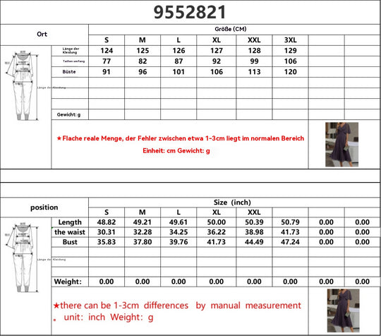 Heidi Mode | V-Ausschnitt Taille Swing Kleid