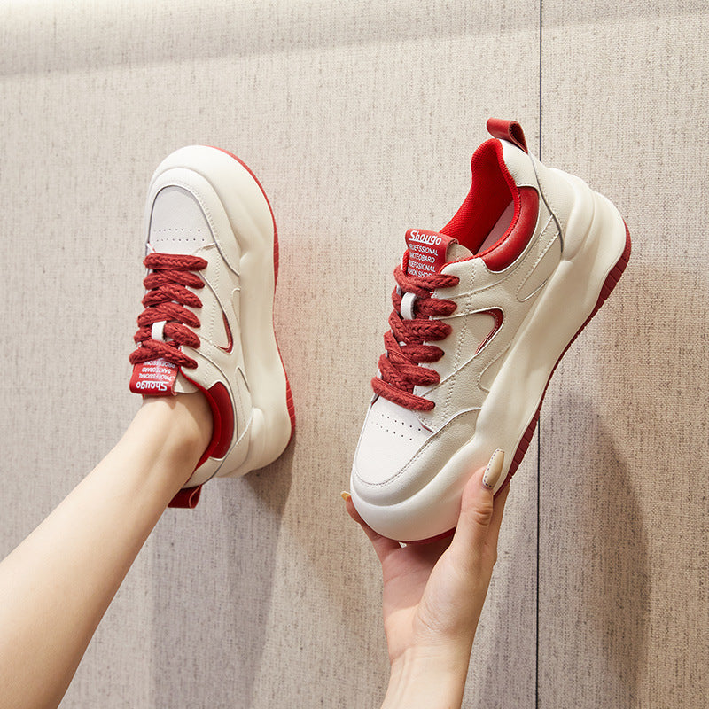 Heidi-Mode | Damen Sportlich Entspannt Plattform Absatz Schuhe