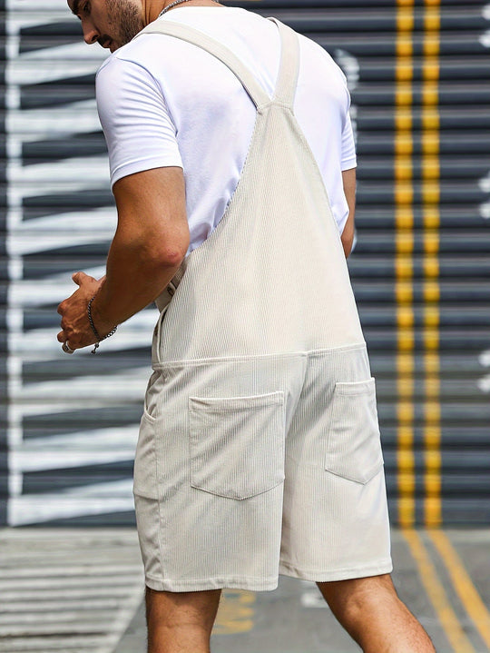 Heidi-Mode | Atmungsaktiver und Schnelltrocknender Freizeit Herrenoverall mit Taschen und Verstellbaren Streifen