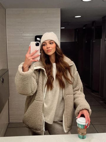 Heidi-Mode | Flauschige Jacke Lässiger Moderner Stil Ideal für den Winter