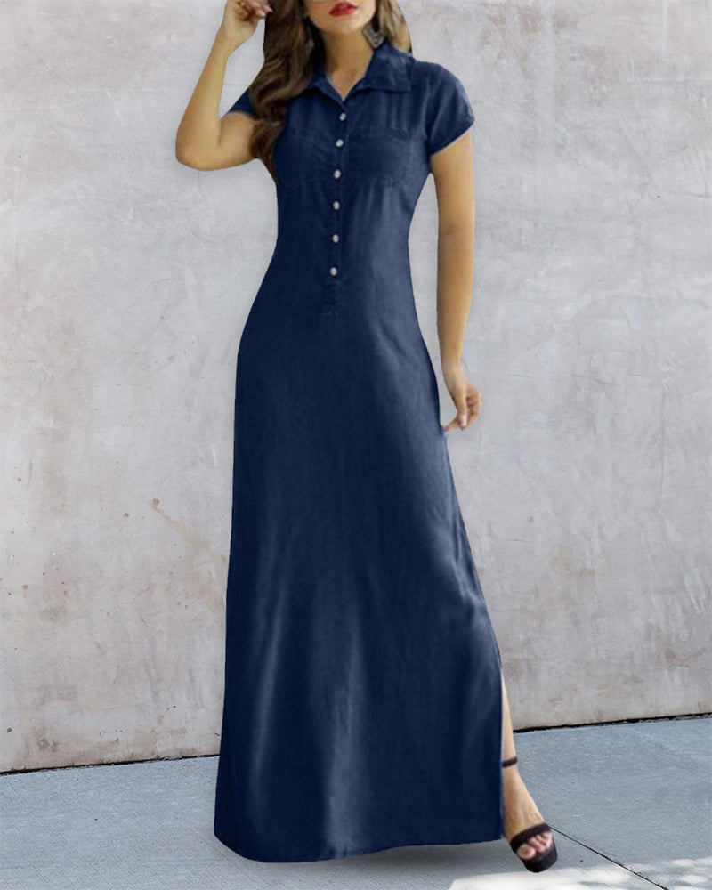 Heidi-Mode | Denim Kleid Kunstleder