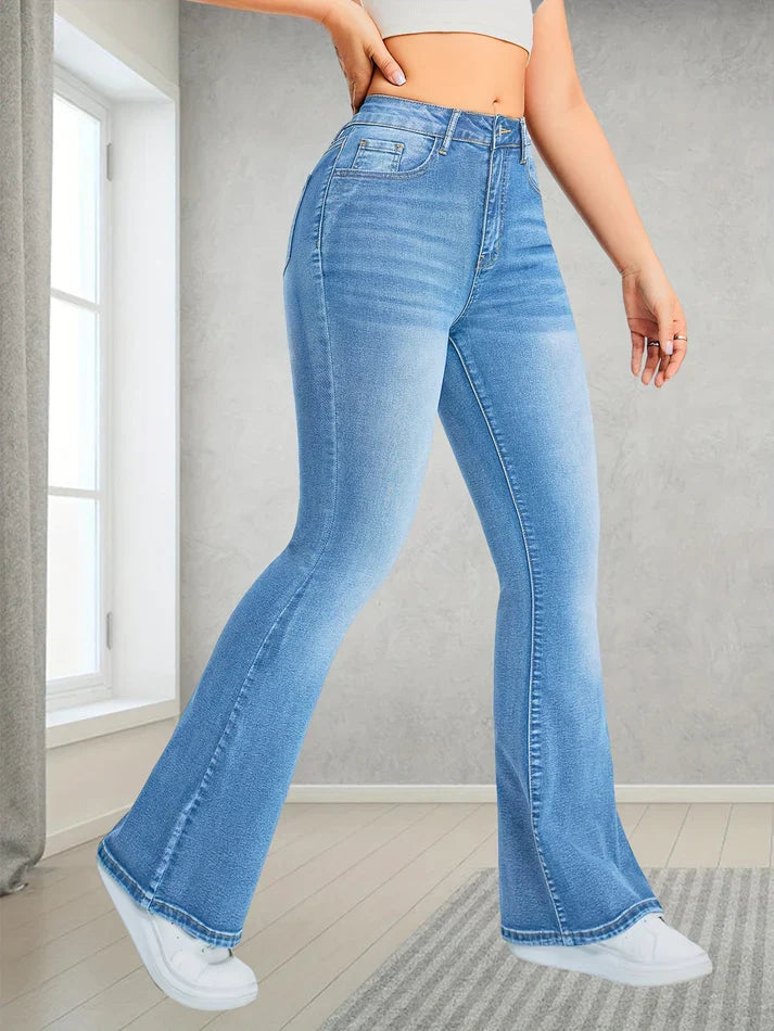 Heidi-Mode | Casual Bootcut Jeans mit hoher Taille