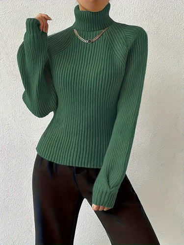 Heidi-Mode | Grüner Rollkragenpullover